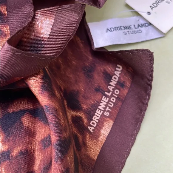 Vintage multicolored Adrienne Landau silk scarf